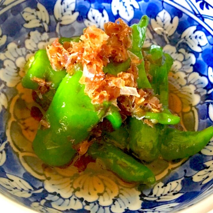 レンジで簡単!【ししとうの煮びたし】